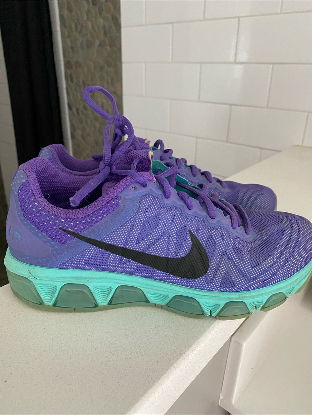 Nike Women’s Purple Athletic Shoes with Teal Accents